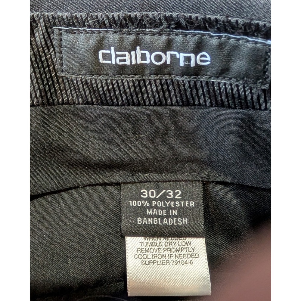 Claiborne Mens Dress Pants Size 30/32‎ Black Office Career - Picture 6 of 11
